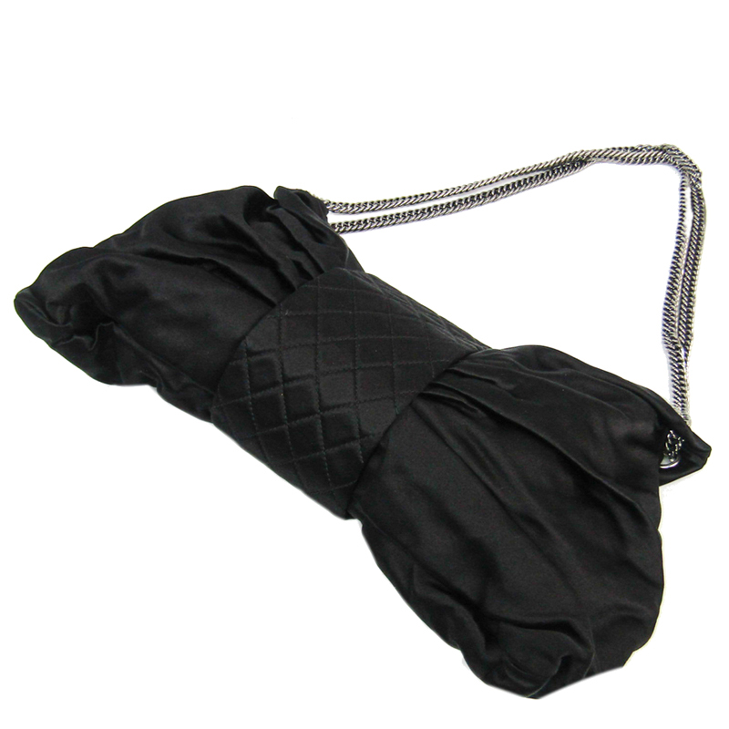 

Chanel Black Satin 2.55 Ribbon Shoulder Bag