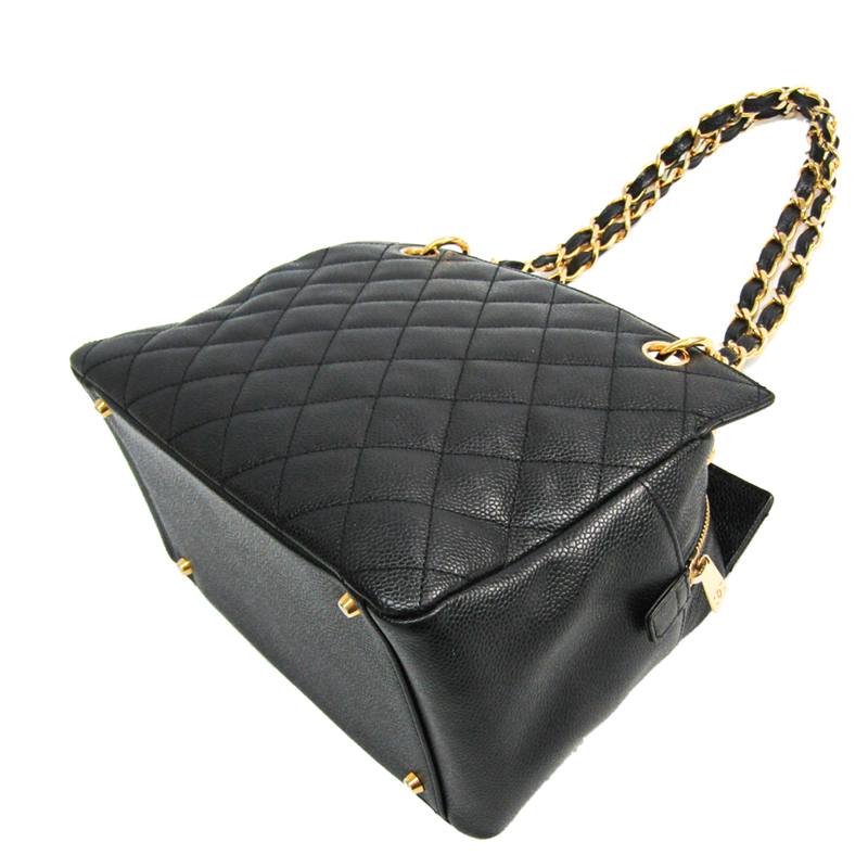 

Chanel Black Caviar Matelasse Leather Petite Timeless Shopping Tote Bag