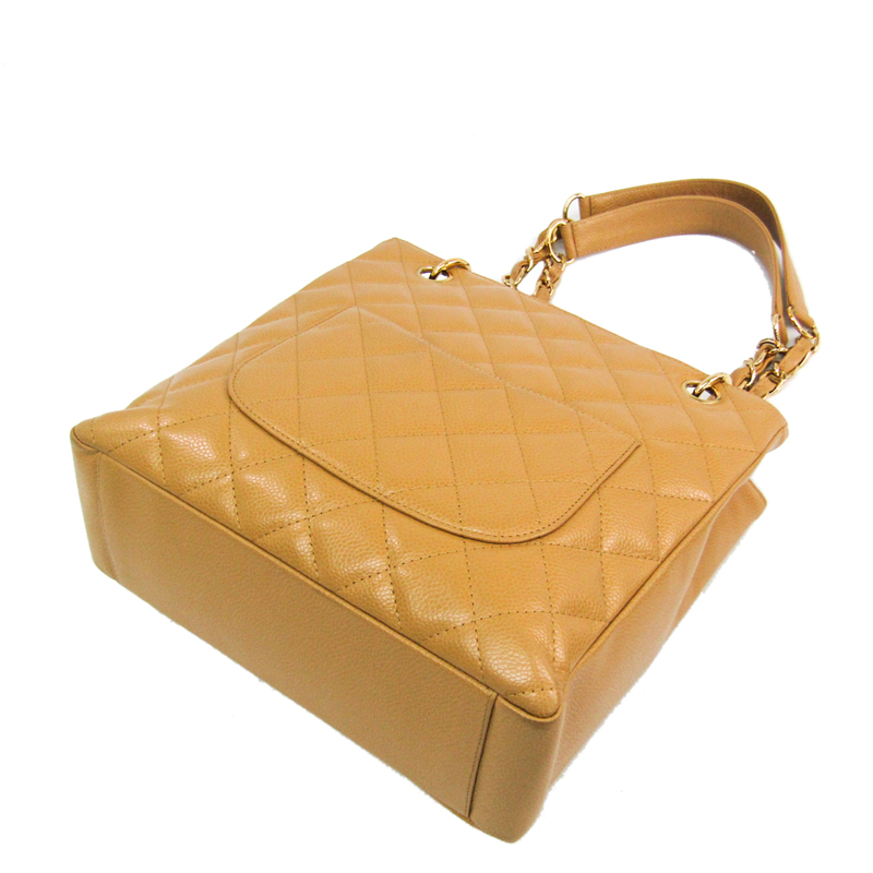 

Chanel Beige Quilted Caviar Leather Petite Shopper Tote