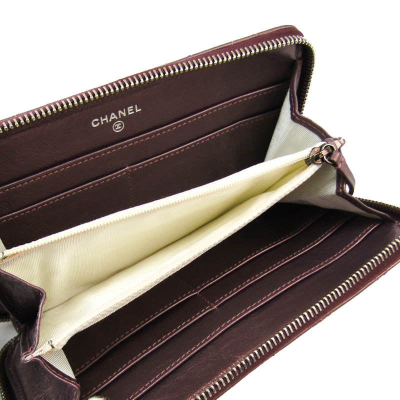 

Chanel Metallic Pink Leather 2.55 Long Wallet