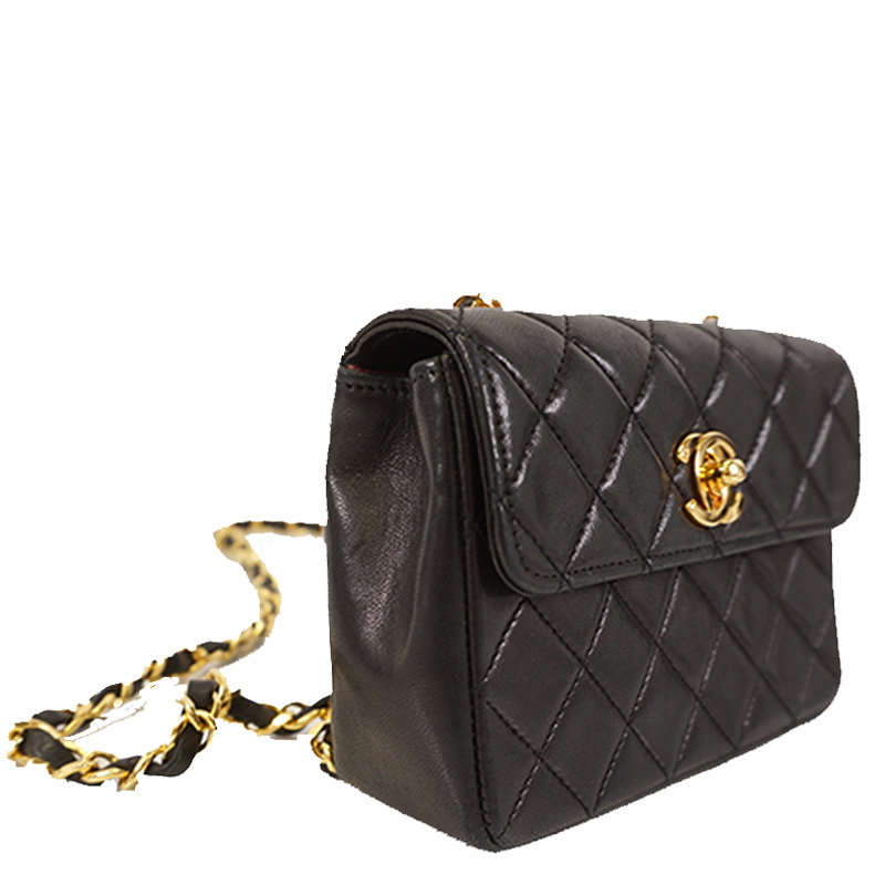 

Chanel Black Quilted Leather Chain Shoulder Bag