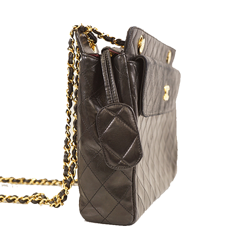 

Chanel Black Quilted Leather Chain Shoulder Bag