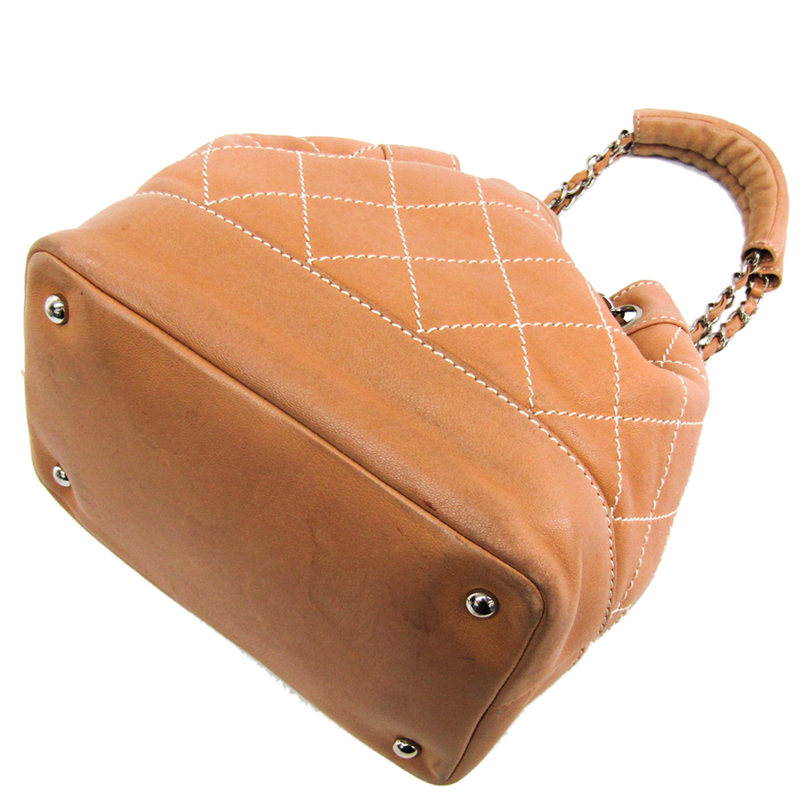 

Chanel Beige Wild Stitch Leather Shoulder Bag