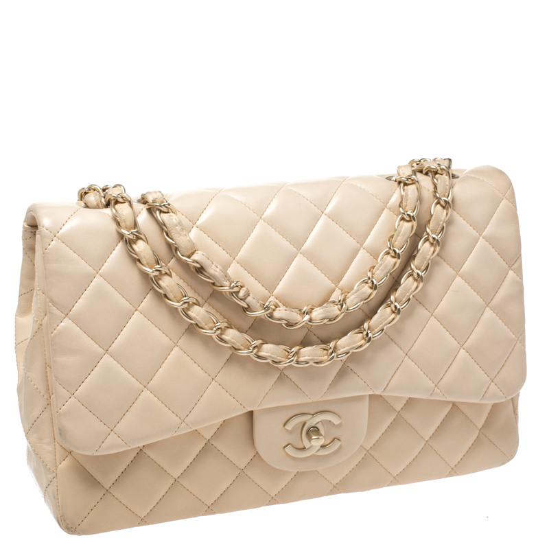 cream chanel purse