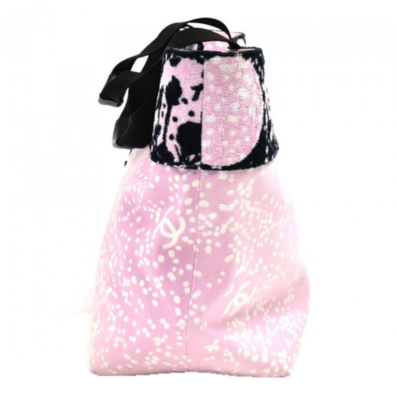 

Chanel Pink Terry Canvas CC  Tote Bag