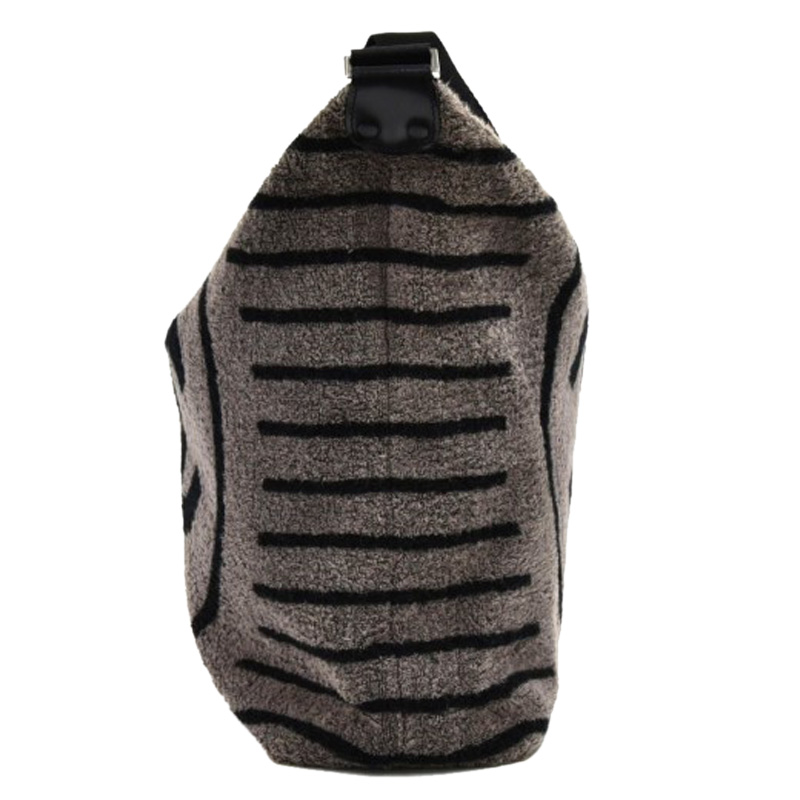 

Chanel Grey Terry Cotton CC Logo Striped Sports Beach Bag
