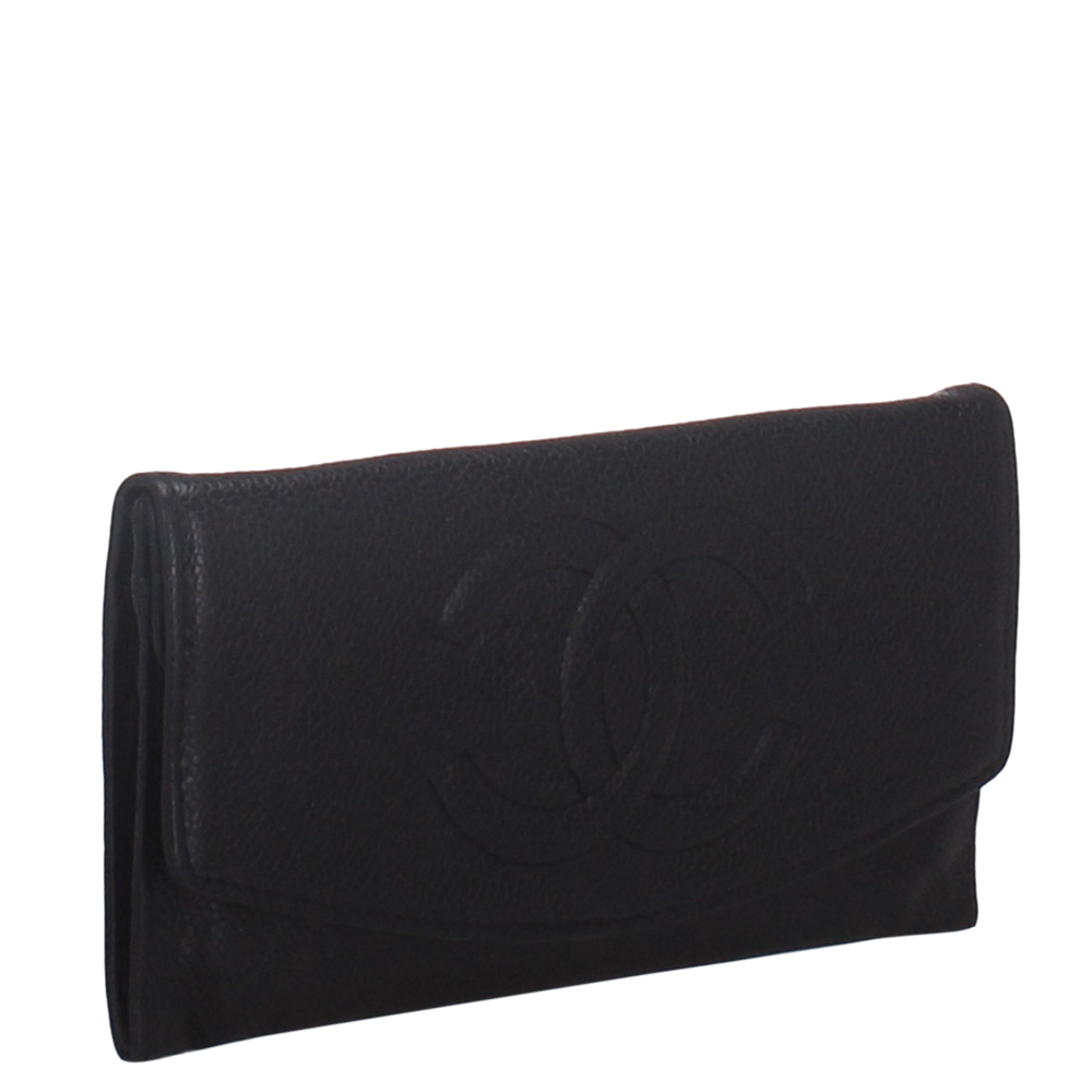 

Chanel Black Caviar Leather Wallet