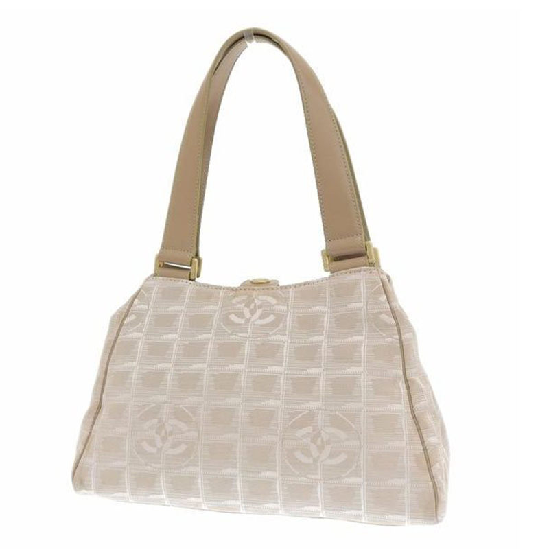 

Chanel Beige Nylon Leather New Travel Shoulder Bag