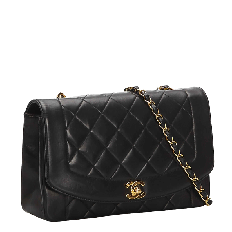 

Chanel Black Quilted Leather Diana Flap Shoulder Bag