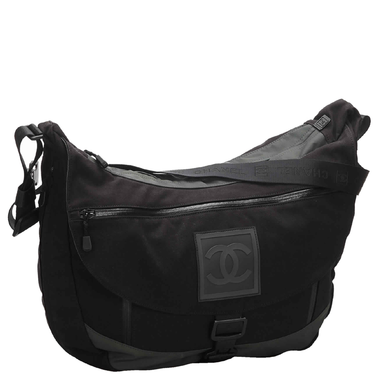 

Chanel Black Canvas CC Sports Line Crossbody Bag