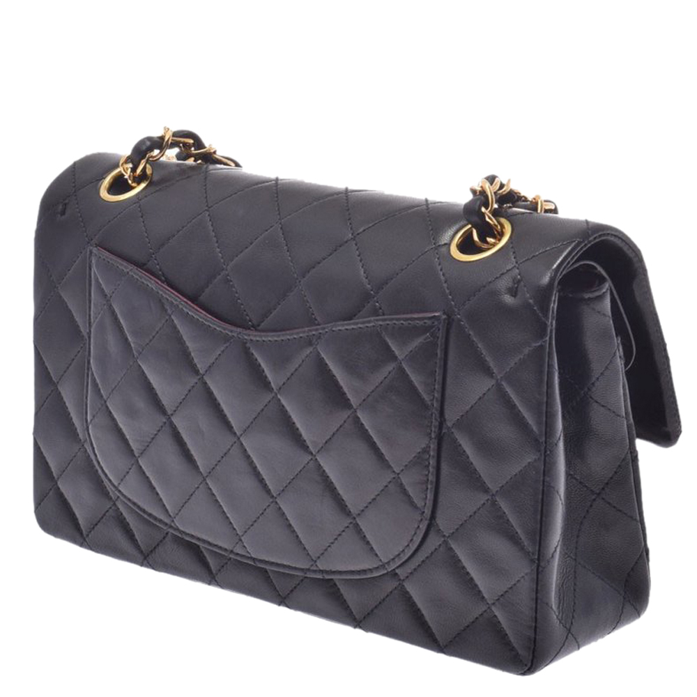 

Chanel Black Quilted Leather Double Flap Bag