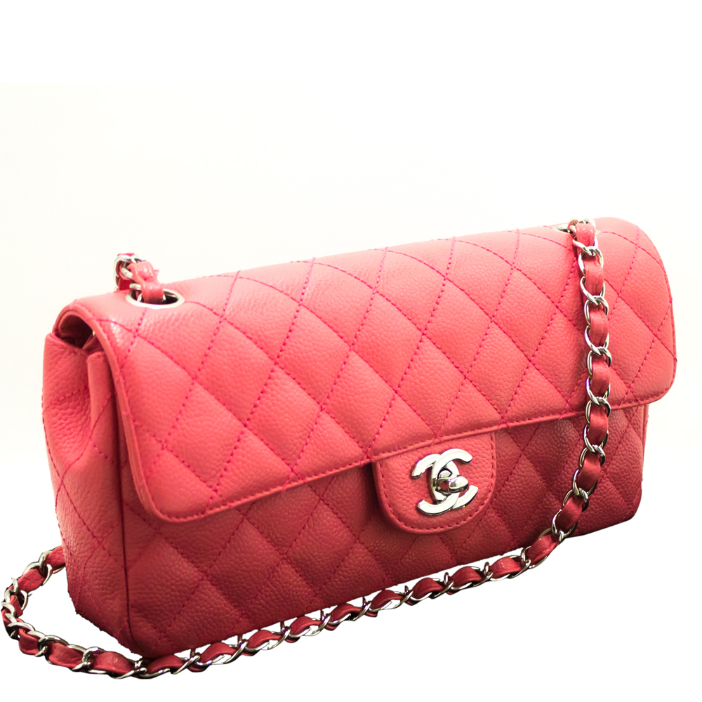 

Chanel Pink Caviar Quilted Leather Flap Bag