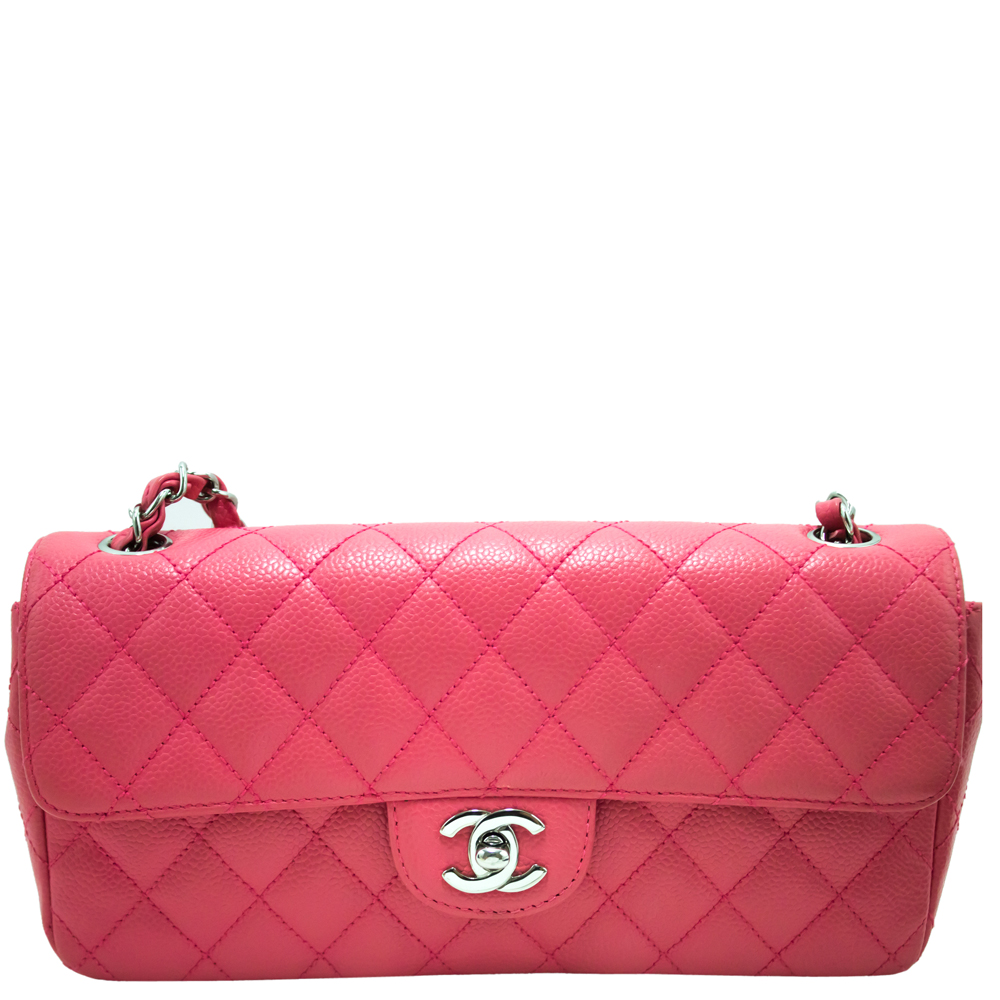 Pre-owned Chanel Pink Caviar Quilted Leather Flap Bag