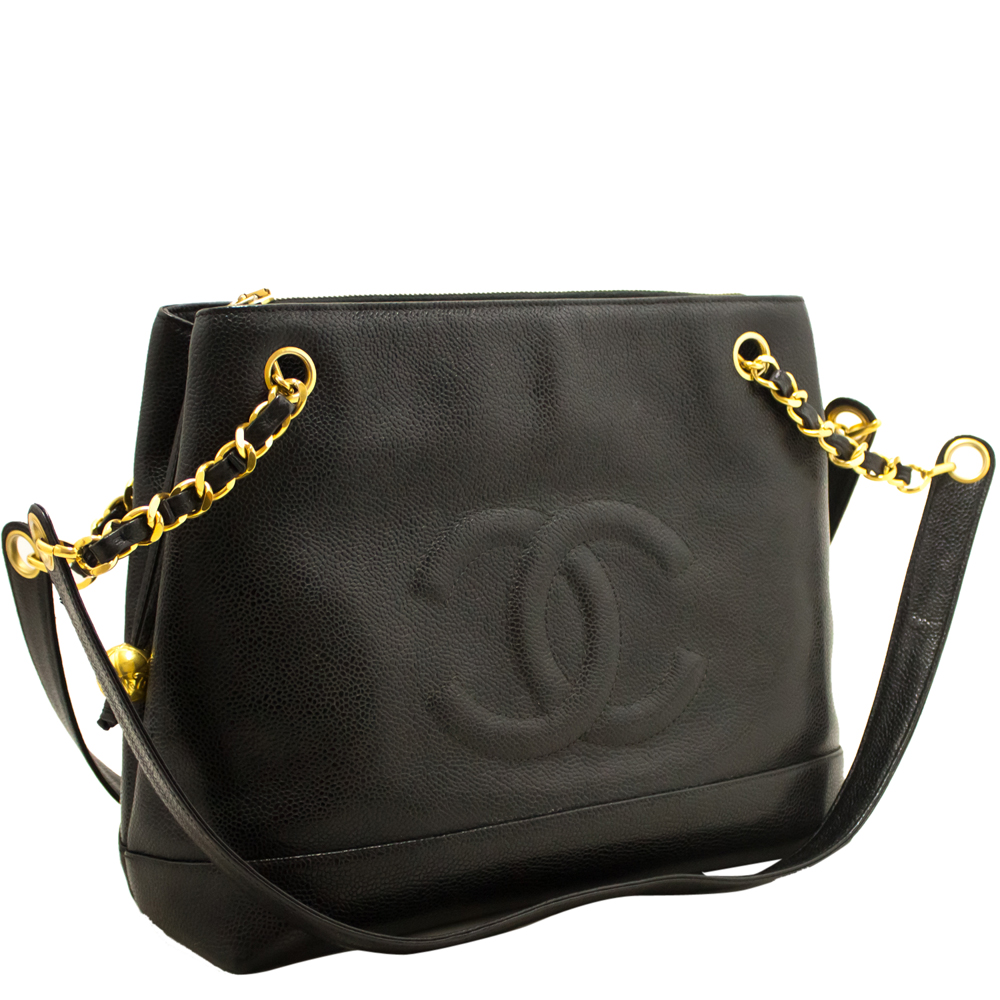 

Chanel Black Caviar Leather  Tote Bag