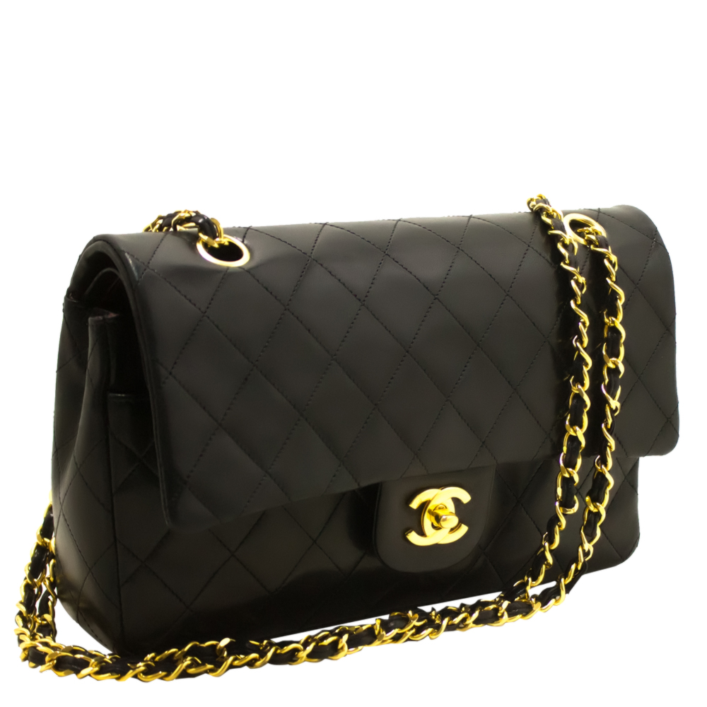 

Chanel Black Quilted Leather  Double Flap Bag