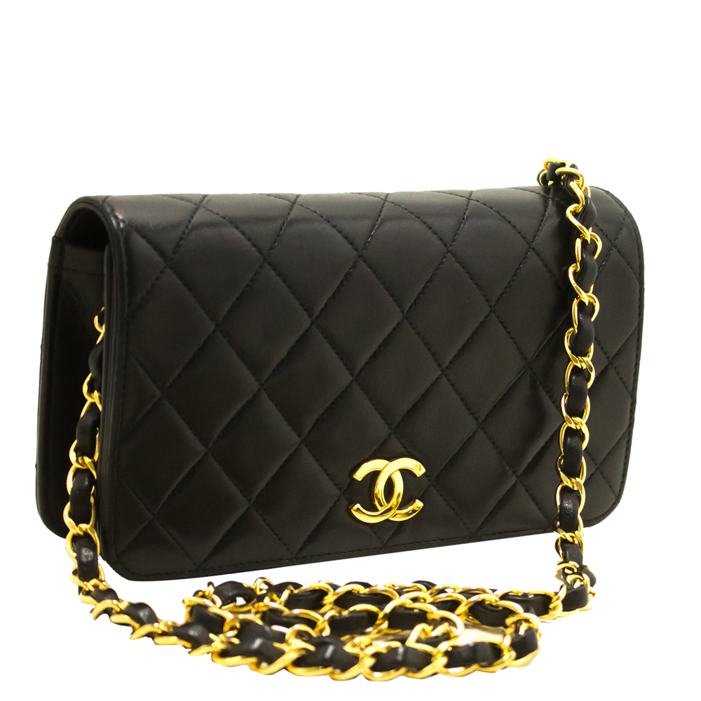 

Chanel Black Quilted Leather  Full Flap Bag