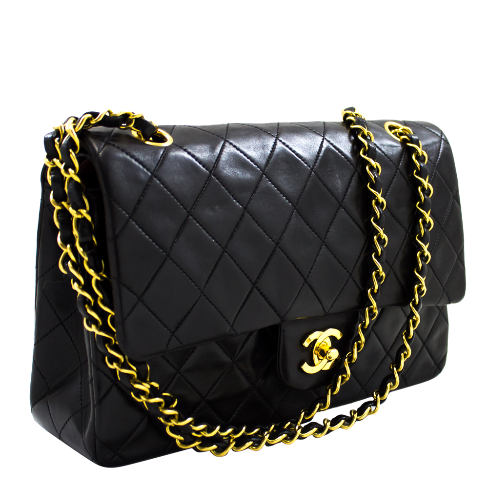 

Chanel Black Quilted Leather Double Flap Bag