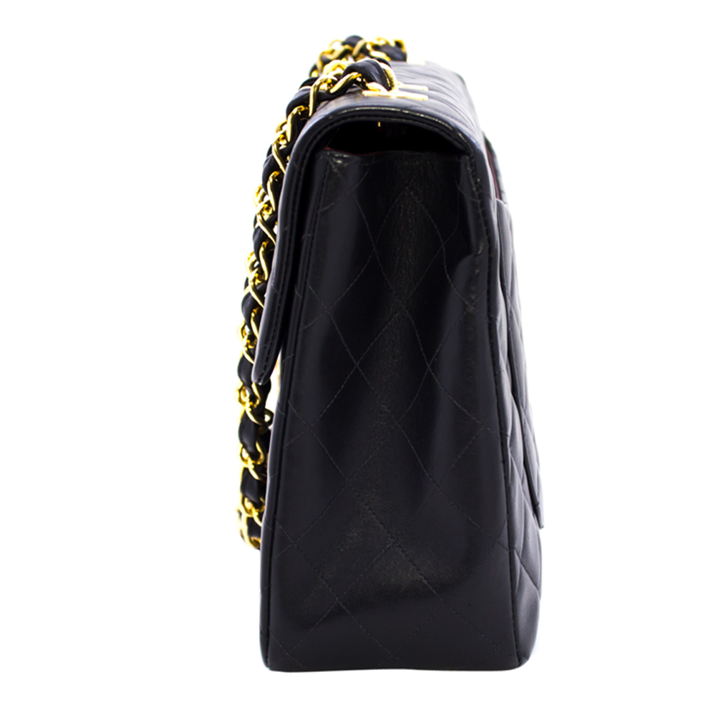 

Chanel Black Quilted Lambskin Leather Flap Chain Shoulder Bag