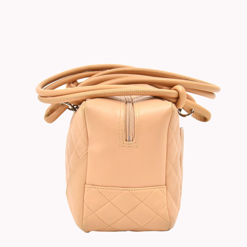 

Chanel Brown Quilted Calfksin Leather Cambon Ligne Bowler Bag