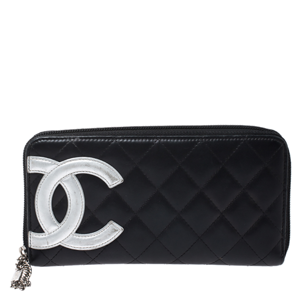 Pre-owned Chanel Black Quilted Leather Cambon Ligne Zippy