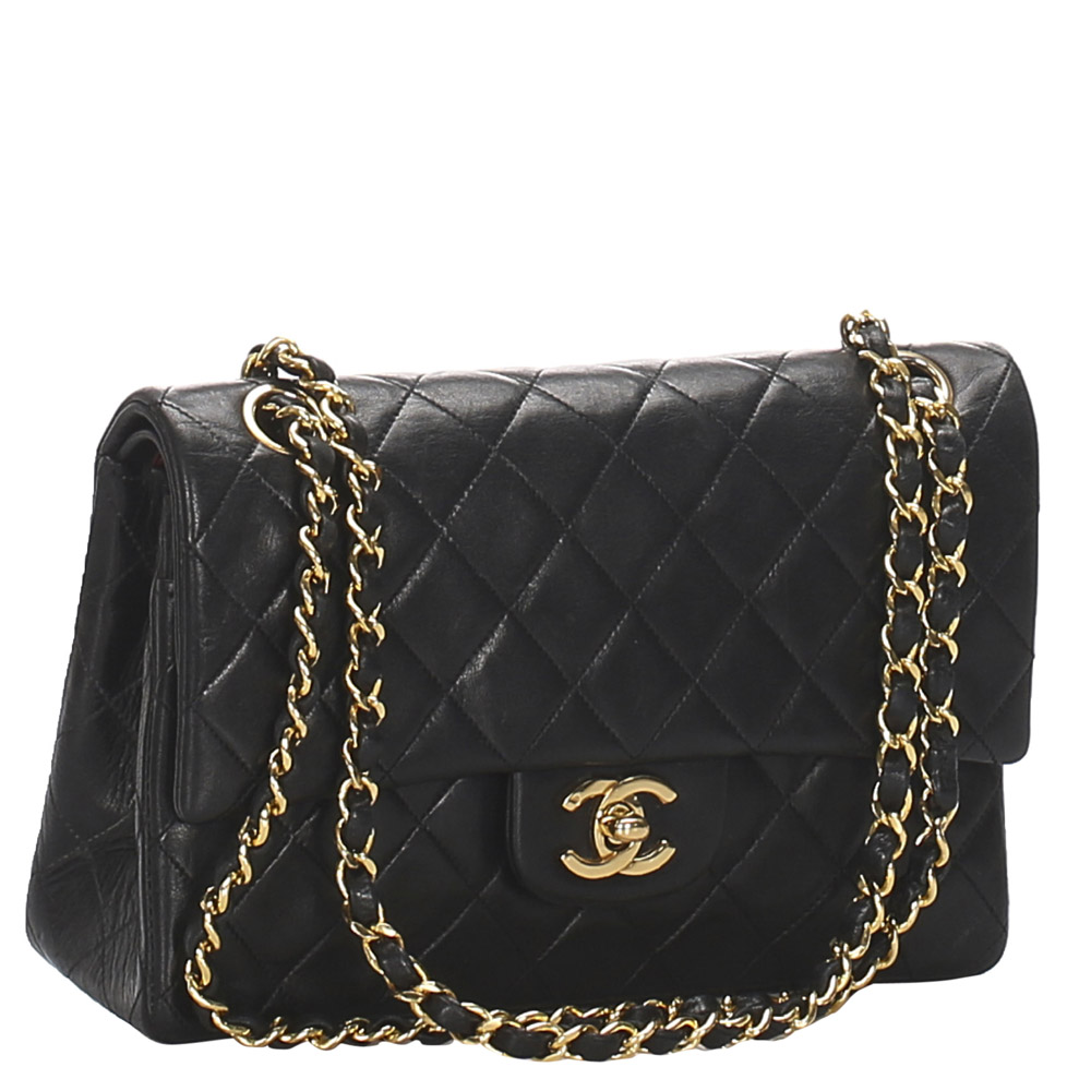 

Chanel Black Quilted Leather Classic Small Double Flap Bag