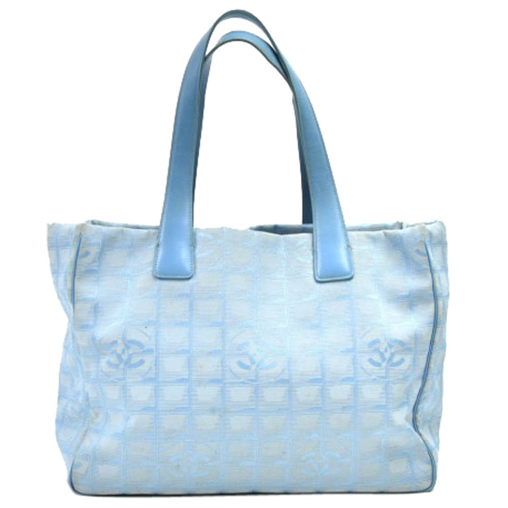 chanel tote bag blue