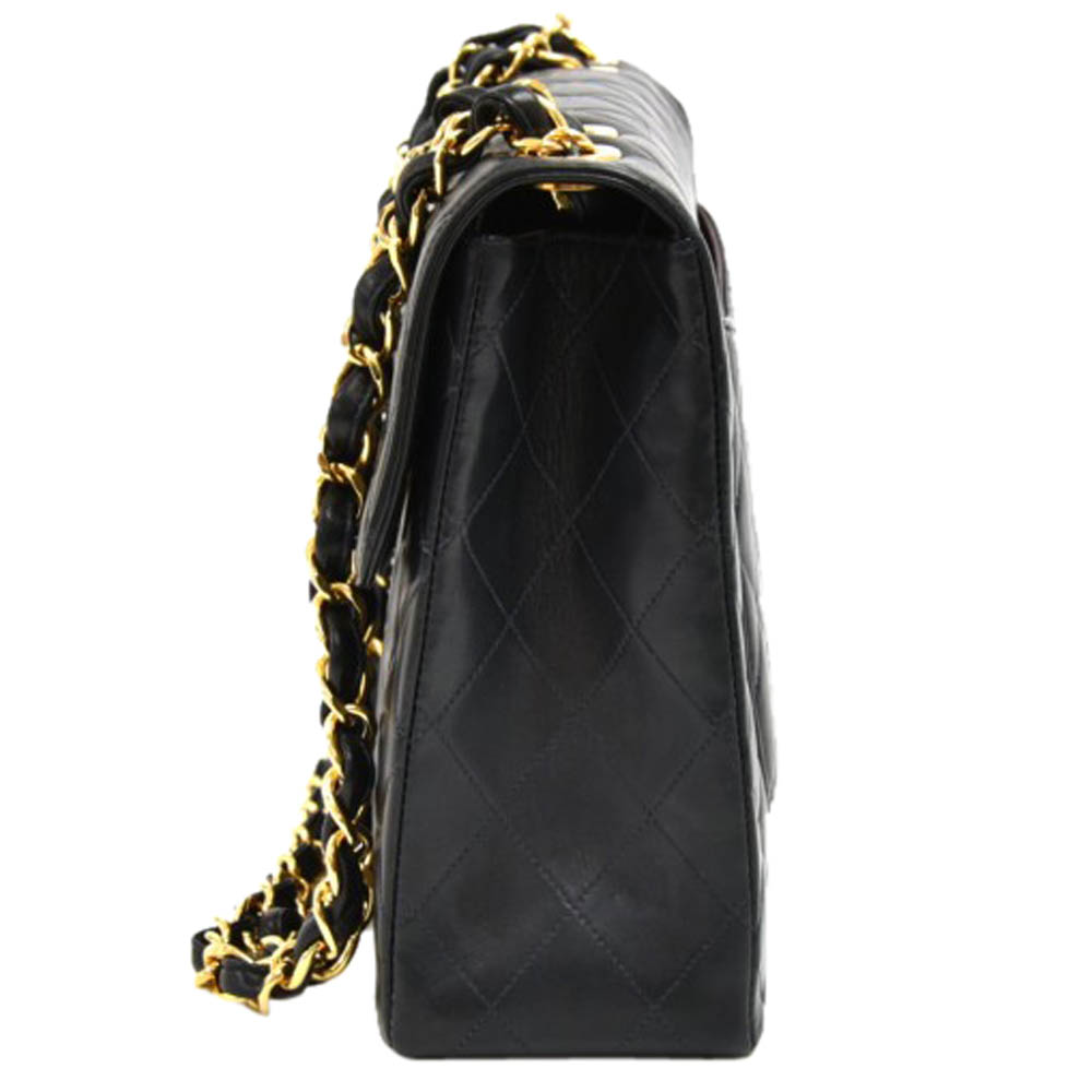 

Chanel Black Quilted Leather Jumbo Classic Flap Bag