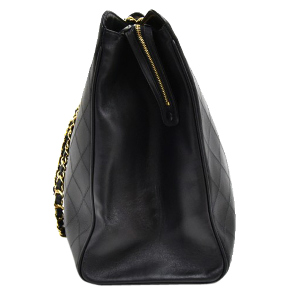 

Chanel Black Quilted Lambskin Leather  Tote Bag