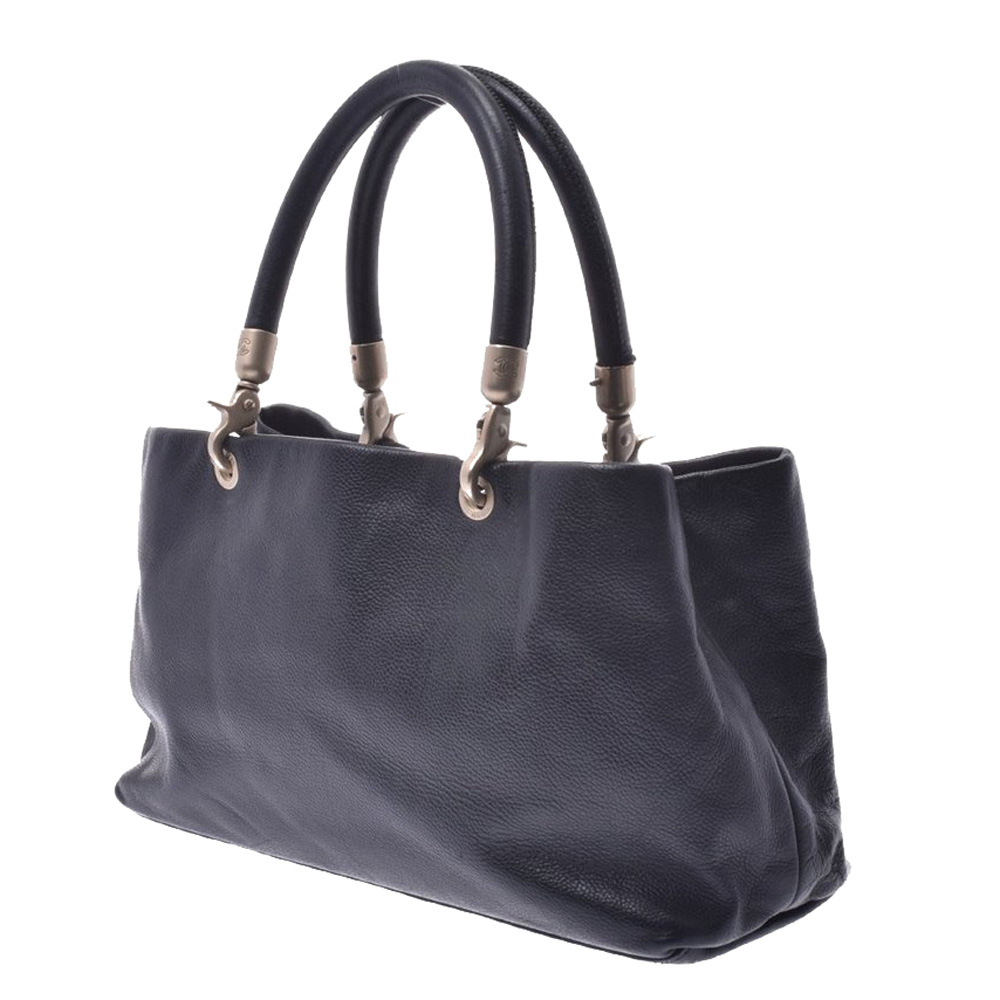 

Chanel Black Leather Coco Mark Tote