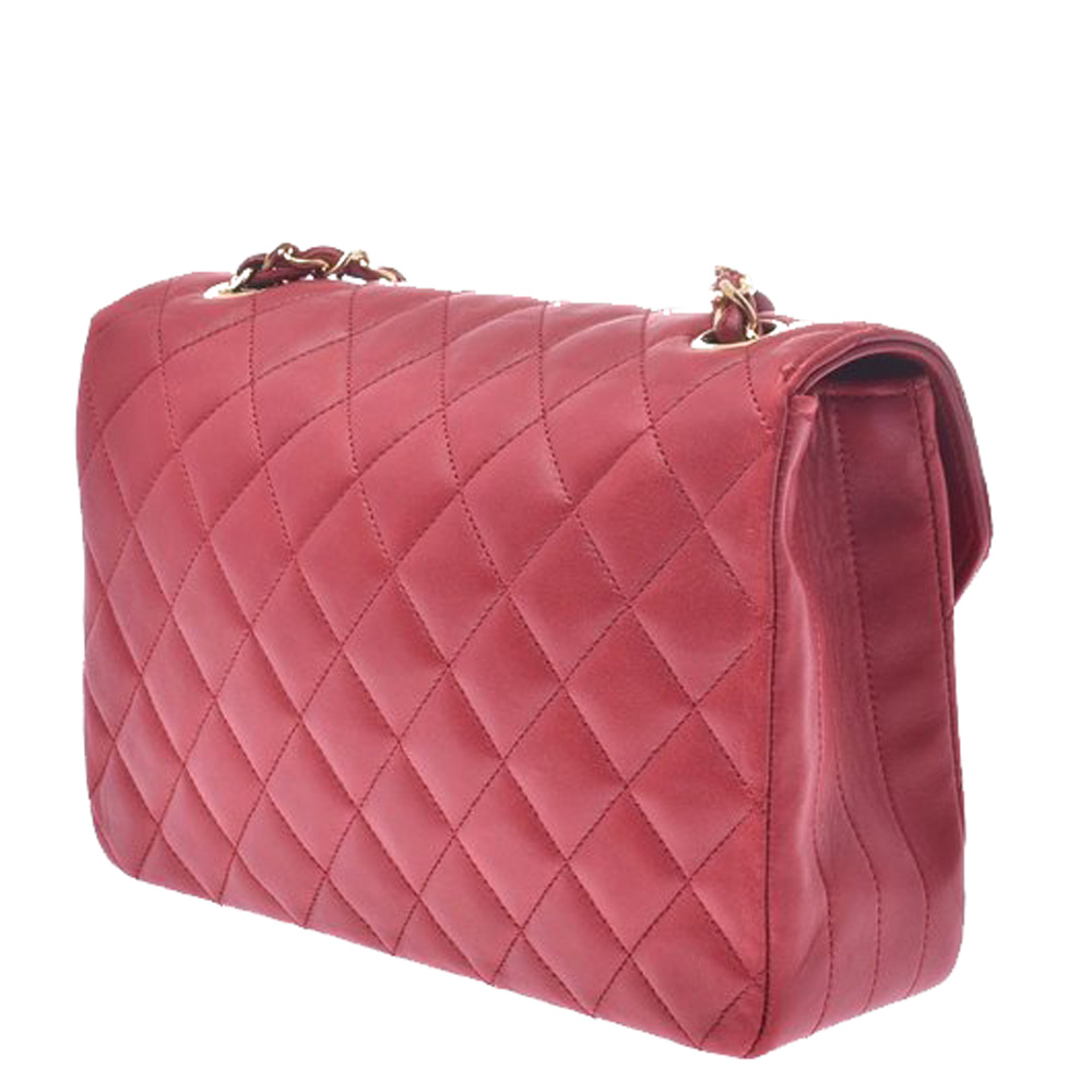 

Chanel Red Quilted Leather Flap Shoulder Bag
