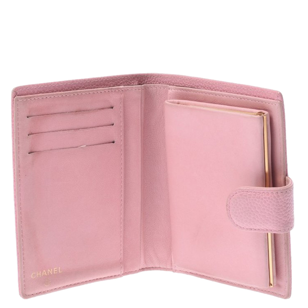 

Chanel Pink Caviar Leather Small Bifold Wallet