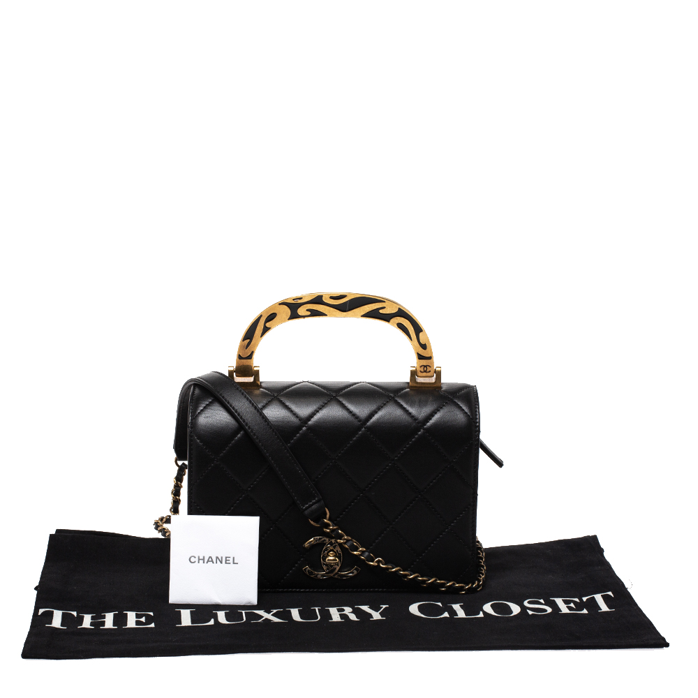 chanel enamel handle bag