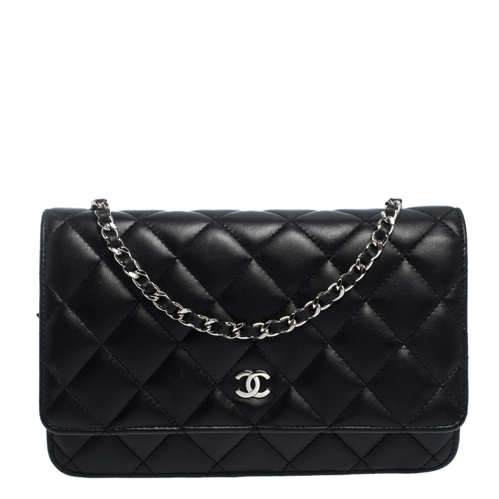 Chanel Black Quilted Leather WOC Chain Clutch Bag Chanel | TLC