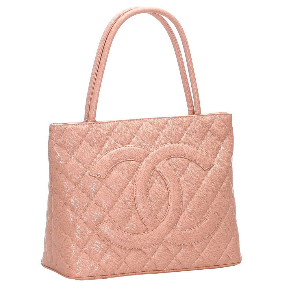 

Chanel Pink Caviar Medallion Tote Bag