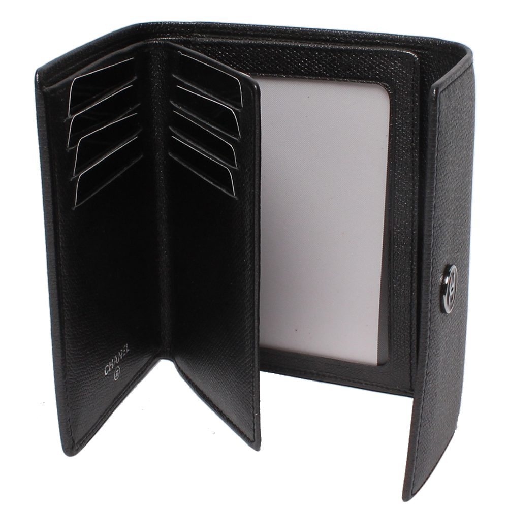 

Chanel Black Leather Tri-Fold Wallet