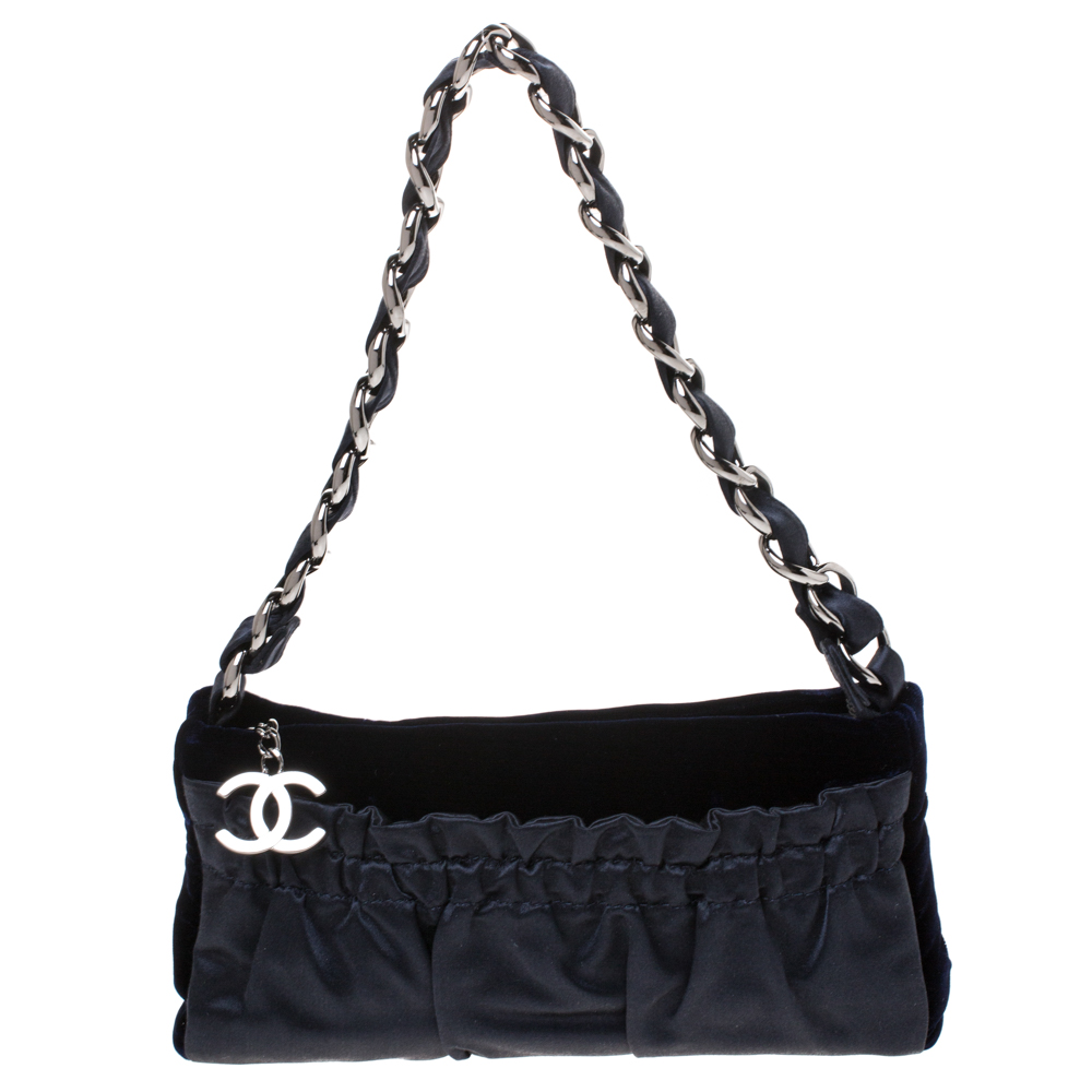 blue velvet chanel bag