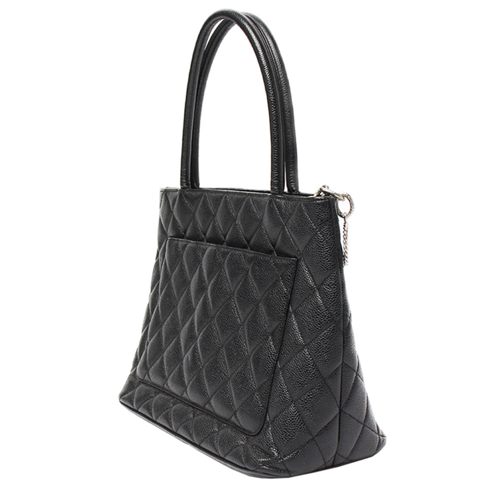 

Chanel Black Caviar Leather Medallion Tote
