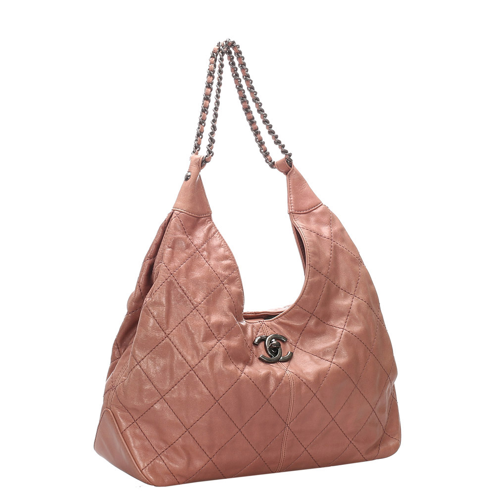 

Chanel Pink Lambskin Leather Paris-Dallas Coco Supple Hobo Bag