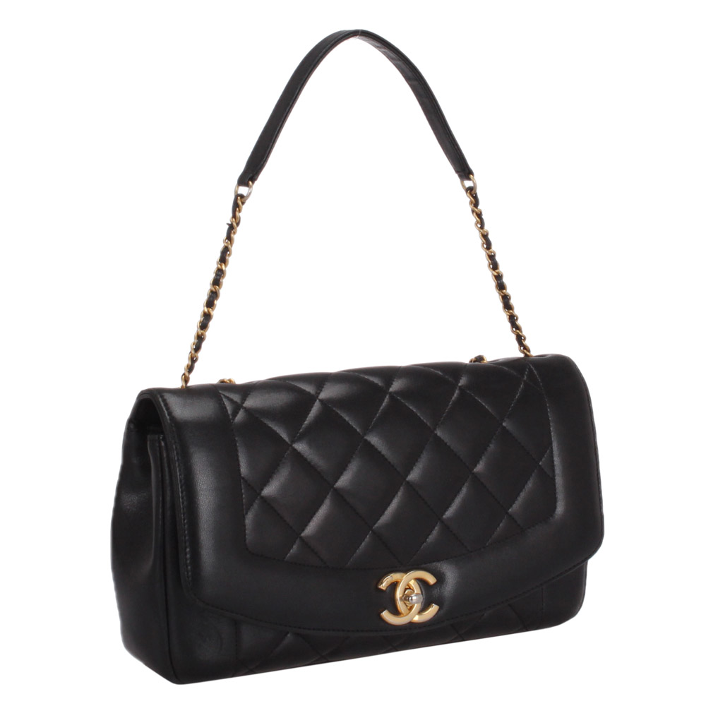 

Chanel Black Quilted Leather Medium Diana Flap Shoulder Bag