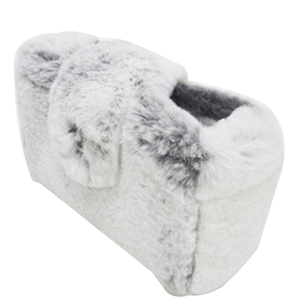 

Chanel Gray Rabbit Fur Clutch Bag, Grey