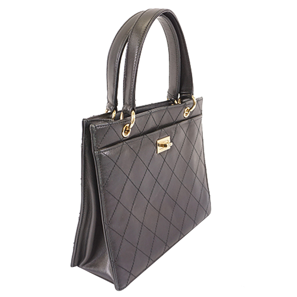 

Chanel Black Leather 2.55 Tote