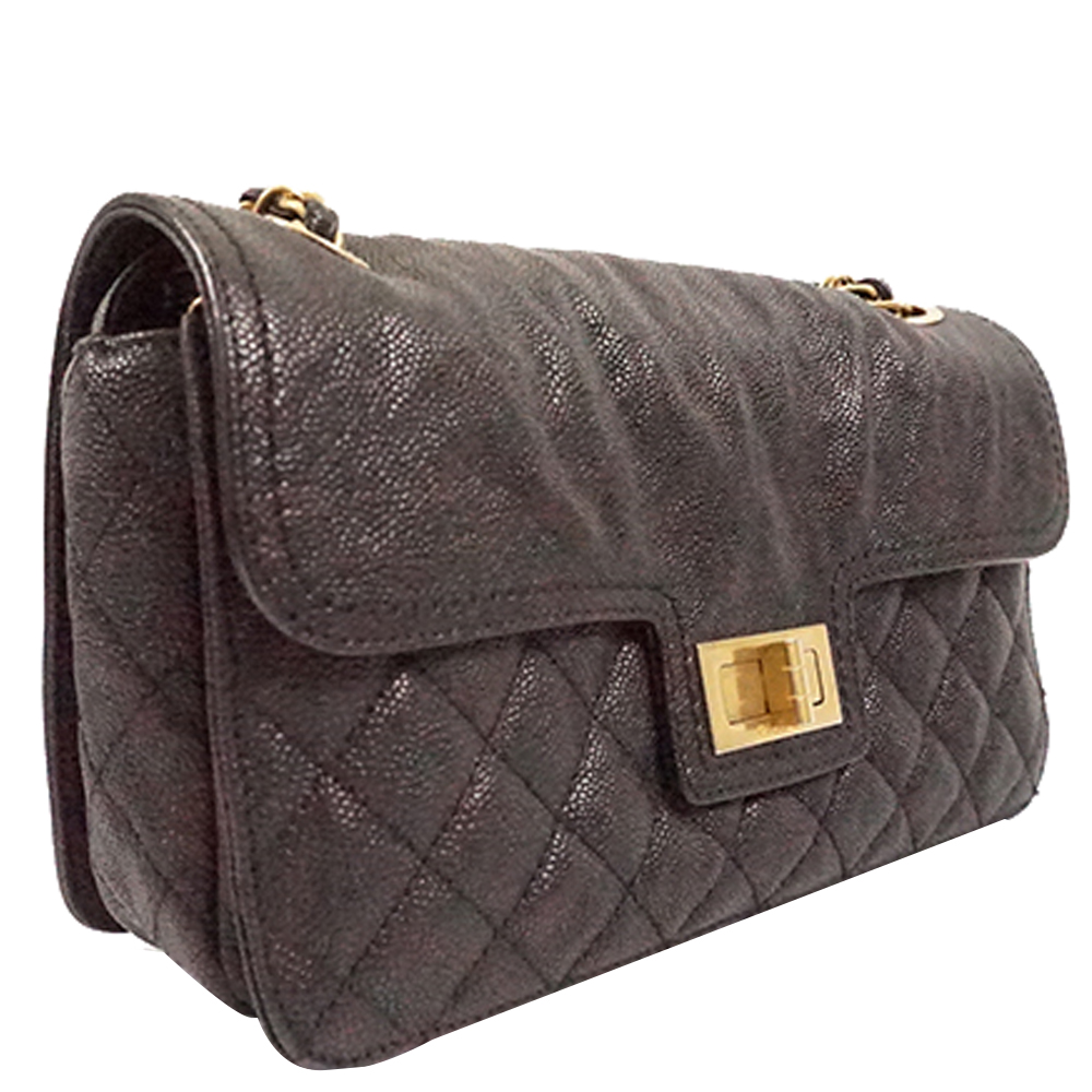 

Chanel Black Caviar Leather 2.55 Flap Bag