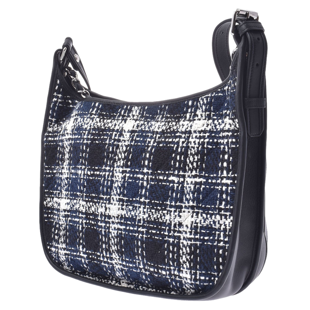 

Chanel Black/Navy Blue Tweed And Calf Leather Shoulder Bag