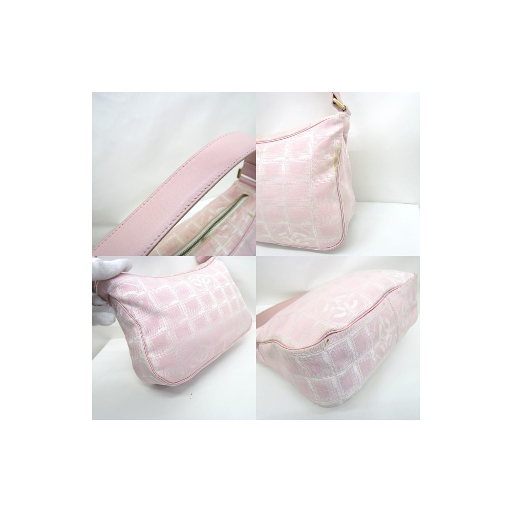Chanel Pink Nylon New Travel Line Shoulder Bag Chanel