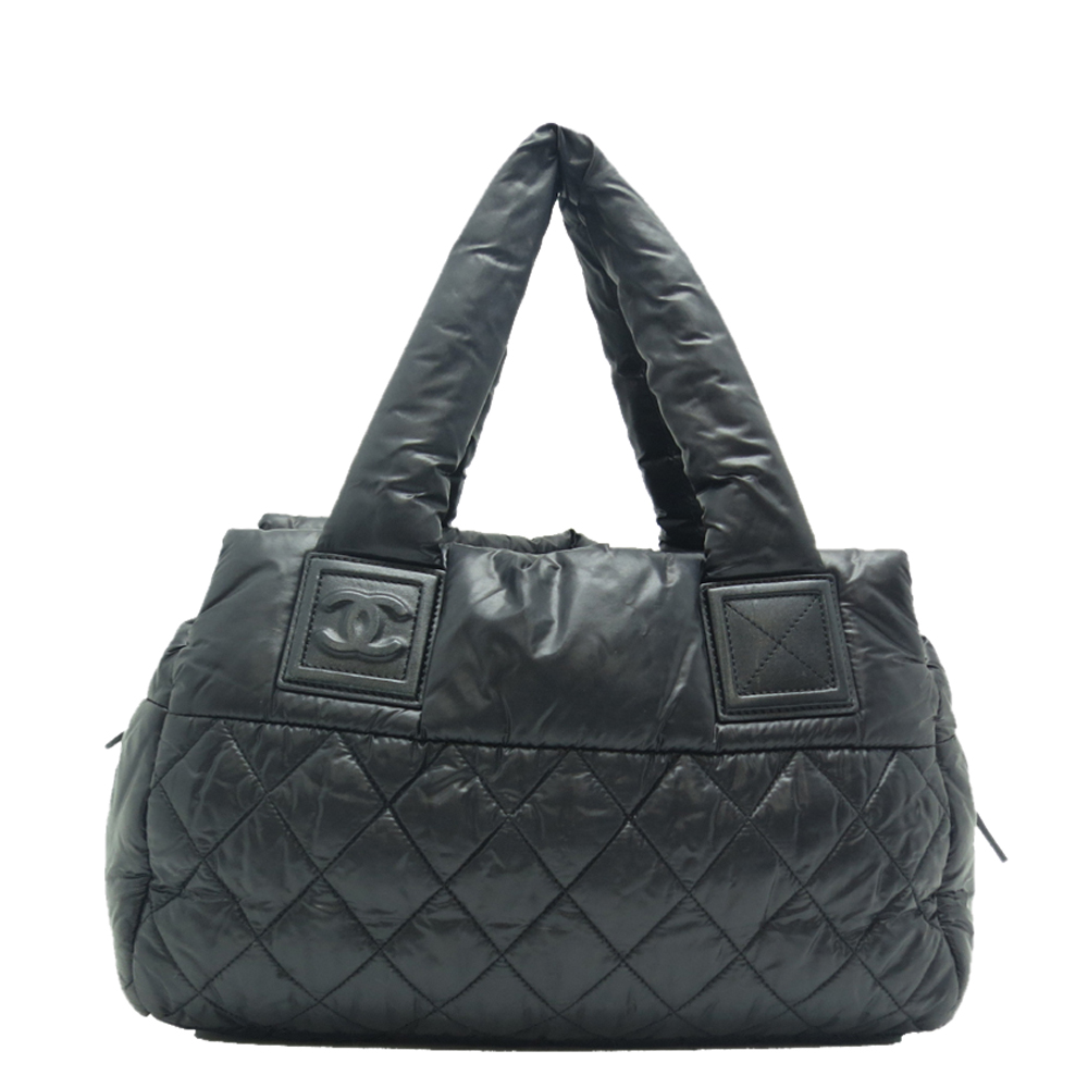 

Chanel Black Nylon Small Coco Cocoon Bowler Bag