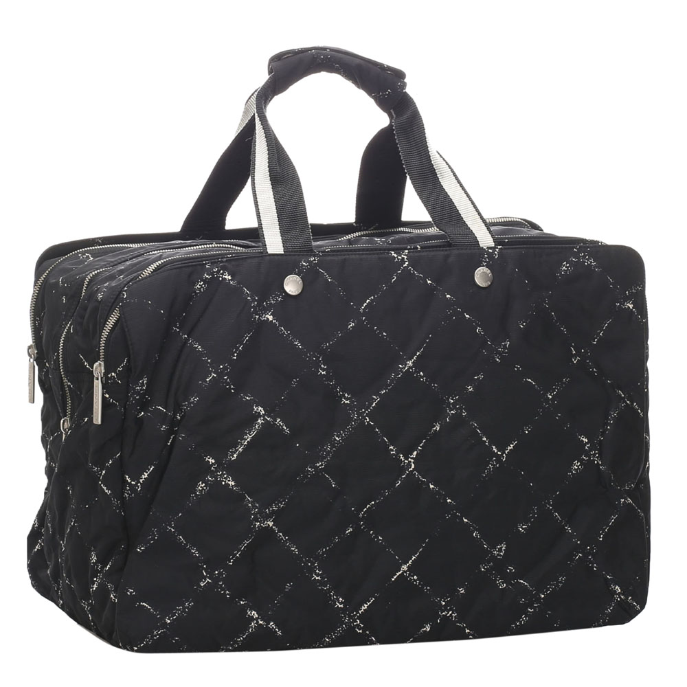 

Chanel Black Nylon Old Travel Line Bag