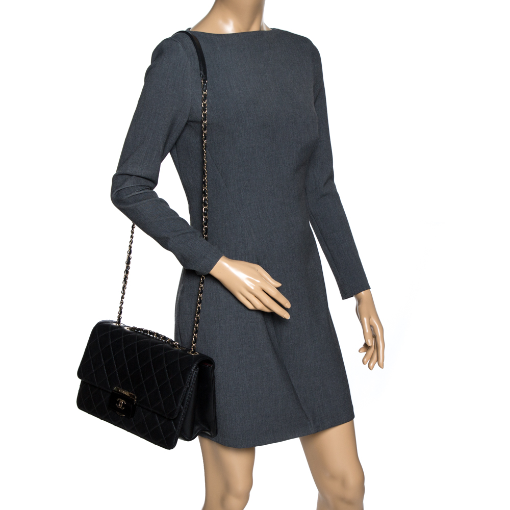 

Chanel Black Quilted Leather Beauty Lock Flap Bag