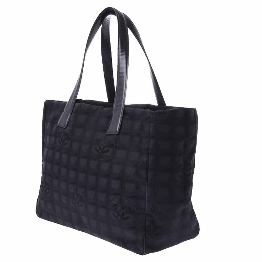 

Chanel Black Nylon New Travel Line Tote MM Bag