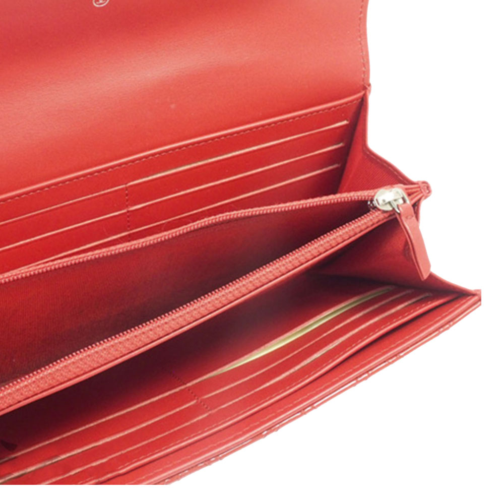 

Chanel Red CC Patent Leather Long Wallet