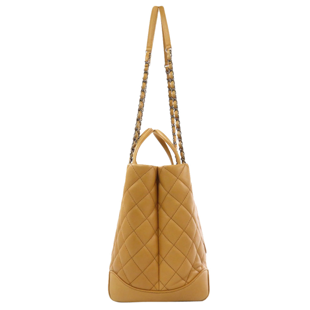 

Chanel Yellow Quilted Leather Shopping Tote Bag